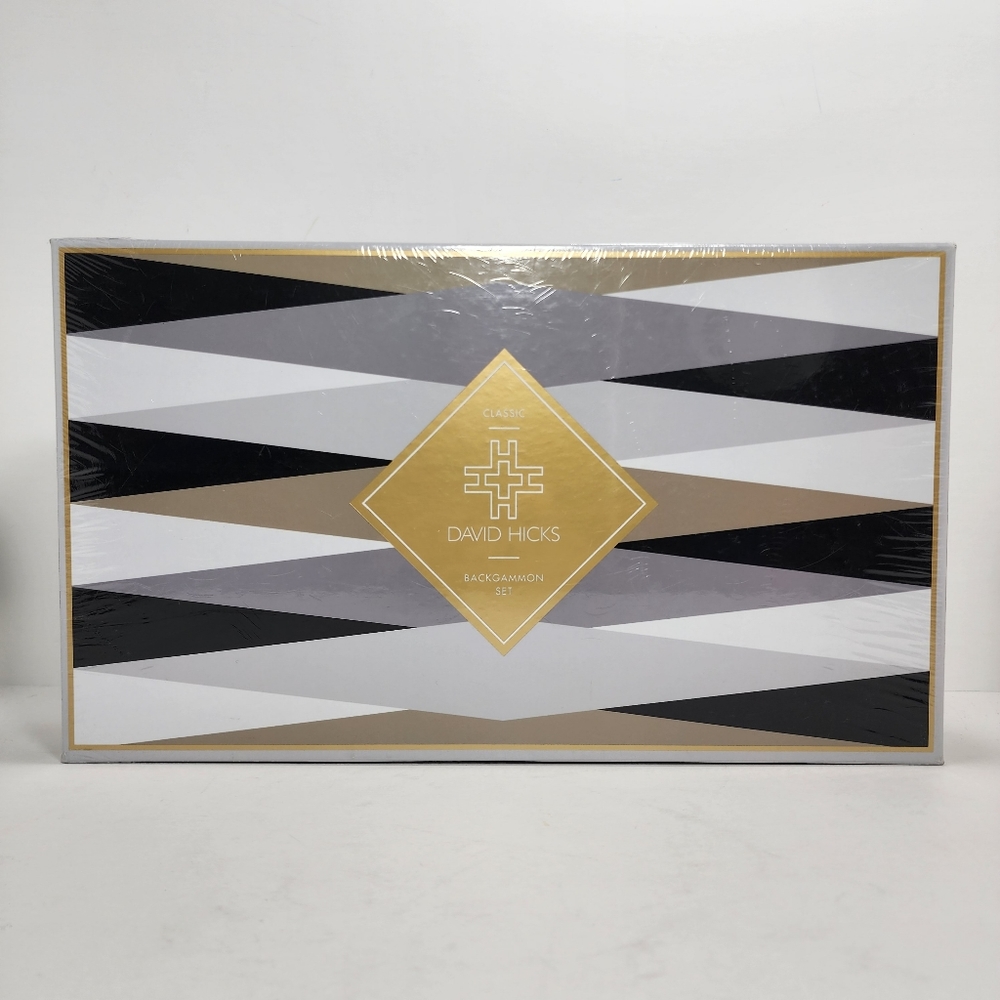 New! Galison David Hicks Classic Backgammon Set || Black